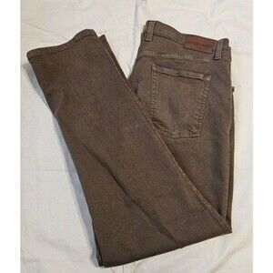 L.L.Bean Jean Flex Mens Standard Fit Cotton Blend Denim Jeans Brown Size 38 X 32